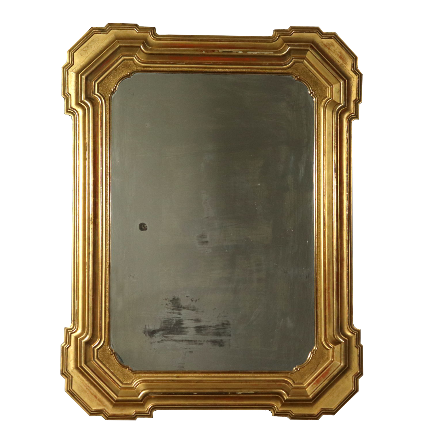 Large Gilded Mirror Manufactured In Italy Mid 19th Century