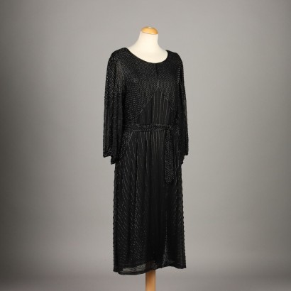 Vintage Dress Silk Crêpe Size 10 India 1970s-1980s