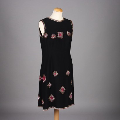 #vintage #vintageclothing #vintageclothes #vintagemilano #vintagefashion, Vestido vintage negro con lentejuelas