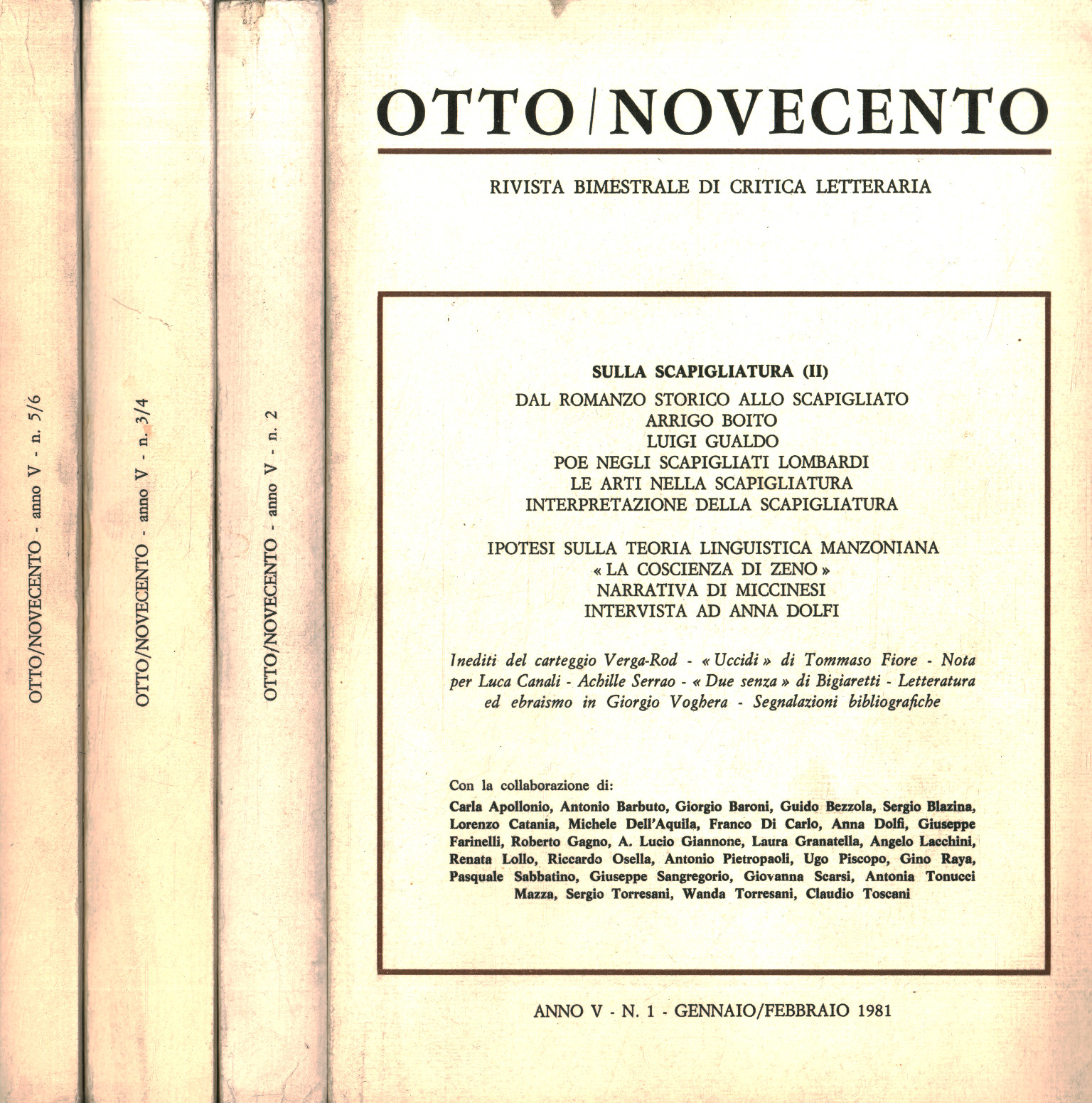 Otto/Novecento: rivista bimestrale di crit