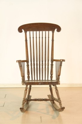 Bottega del 900, liberté, fauteuil, rocking chair, chaise berçante, liberty, liberty, 900, 900 chaise, chaise chêne blanchi, chêne, début 900
