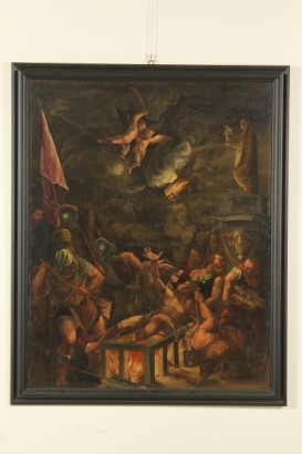 art, antique peinture, Titien, le martyre de San Lorenzo, El Escorial, Corneille Cort, ancienne peinture, Lorenzo Comaleres, Espagne, art art 500, 500