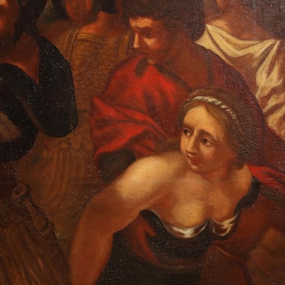 Peinture avec L'Enlèvement des Sabines
