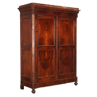 Armoire Génoise Ancien Noyer Milieu du XIXe Siècle