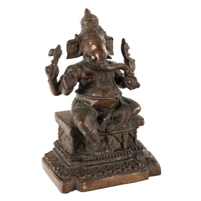 Ganesha Scultura in Bronzo