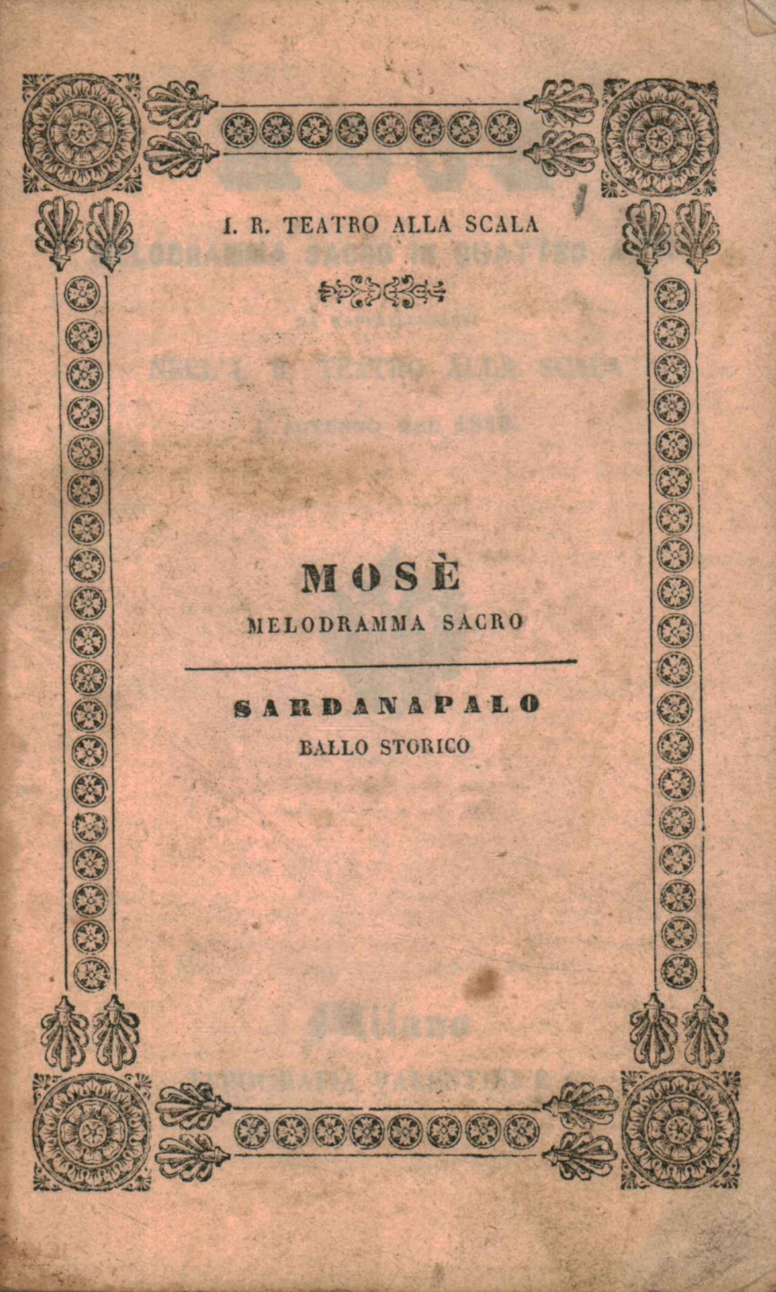 Moses Sacred melodrama in four acts