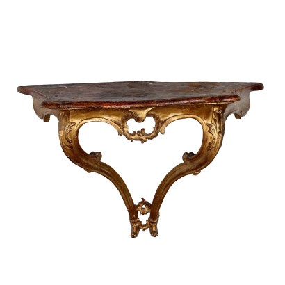 Console en Forme de Goutte Baroque Lombarde Moitié du XVIIIe Siècle