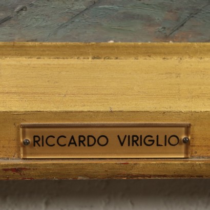 Dipinto di Riccardo Viriglio,Scorcio cittadino,Riccardo Viriglio,Riccardo Viriglio,Riccardo Viriglio,Riccardo Viriglio
