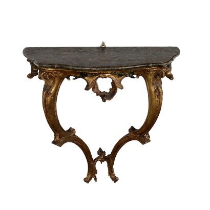 Ancient Drop-Shaped Console Baroque Lombardy Mid XVIII Century