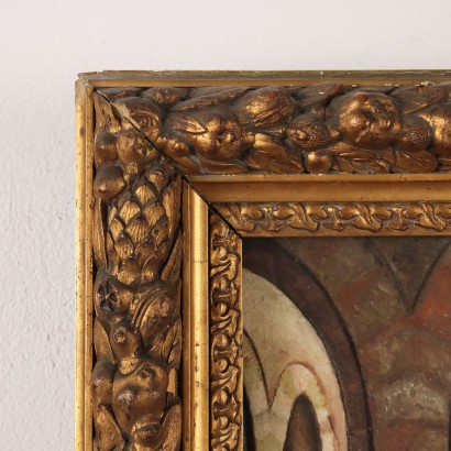 Three-dimensional mixed media painting, Glimpse of the Cloister of the Cathedral of Monr