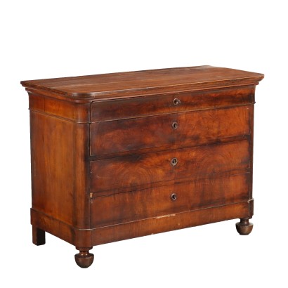 DRESSER, Carlo X chest of drawers in mahogany veneer