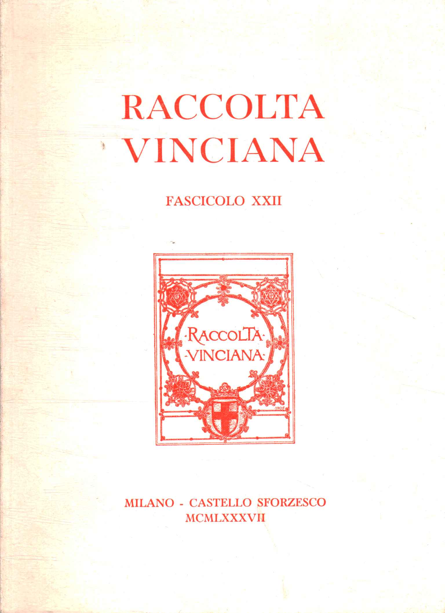 Vinciana Collection Issue XXII, Vinciana Collection Issue XXII, Vinciana Collection Issue XXII, Vinciana Collection Issue XXII