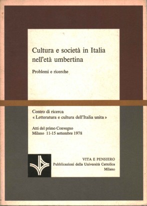 Cultura e società in Italia nell'età umbertina
