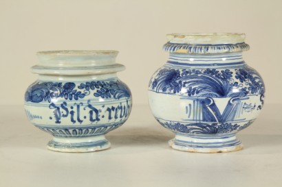 Antiquitäten, Keramik, Töpferei, Töpfe aus Apotheke, 18. Jahrhundert, marmoriert