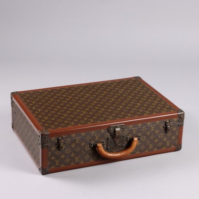 Vintage 1970s Louis Vuitton Suitcase Bisten 60 Monogram Canvas