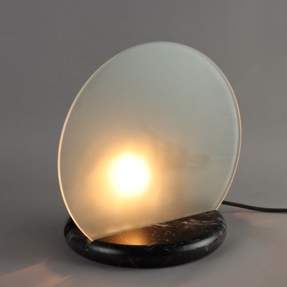 Vintage Lampe Skipper Gong Design B. Gecchelin Marmor 80er Jahre