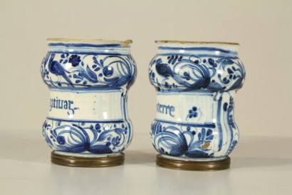 ntiquariato, majolica apothicaire, céramiques, albarelli, XVIIIe siècle, ongles Manufactory, savona