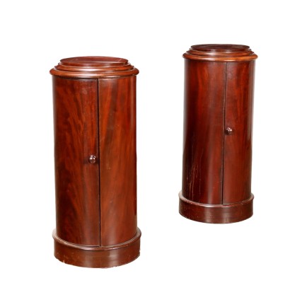 Pair of Antique Bedside Tables Mahogany France XIX Century