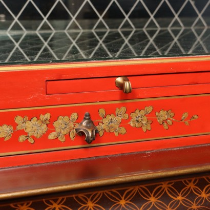 LACQUERED CONSOLE, Bar Cabinet, Chinoiserie Style Bar Cabinet
