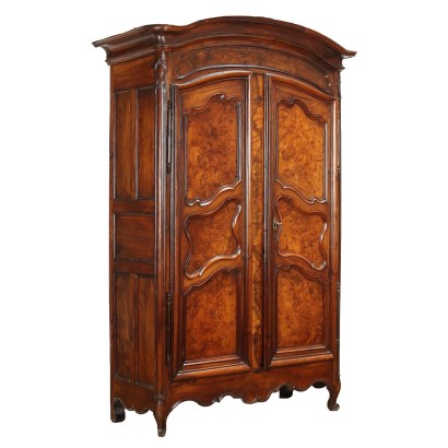 Antique 2 Door Provençal Wardrobe Walnut France XIX Century