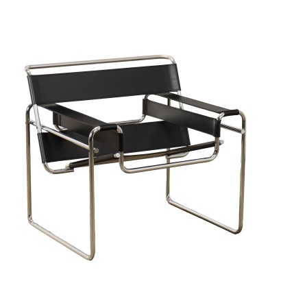 Vintage Sessel Gavina Wassily Design Marcel Breuer Leder 70er Jahre