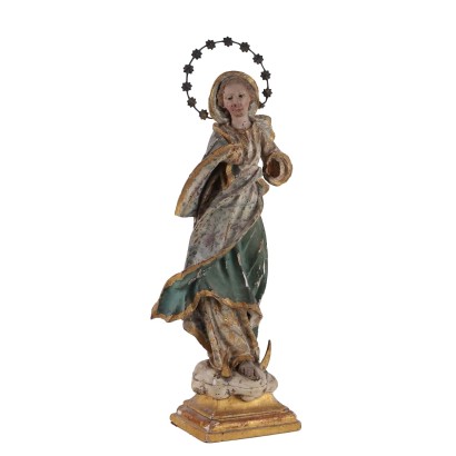 Statue de Madone en bois