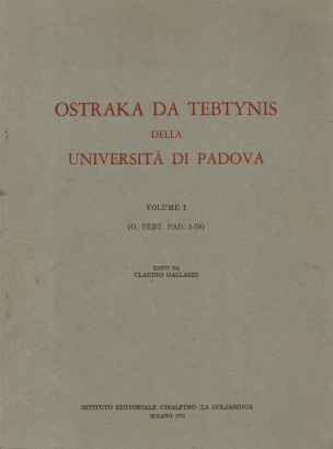 Ostraka da Tebtynis. Volume 1