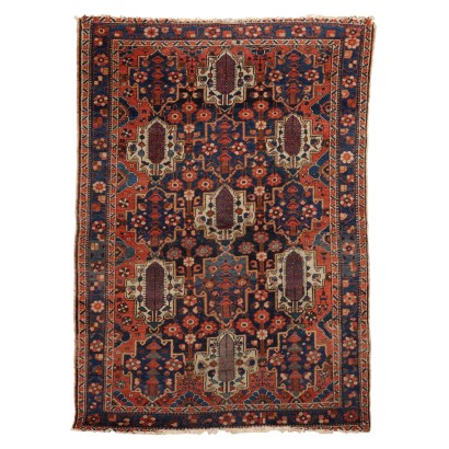 Antique Bakhtiar Carpet Cotton Wool Heavy Knot Iran 79 x 55 In