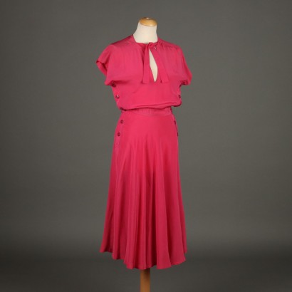 Stitches Vintage Fuchsia Kleid