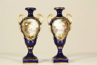 antiques, pottery, sevres porcelain, pair of vases