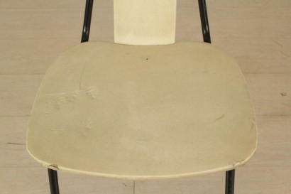 50-60 years chairs, modernism, chairs, metal, foam padding, padding, skai, upholstery in skai, #modernariato, #sedie