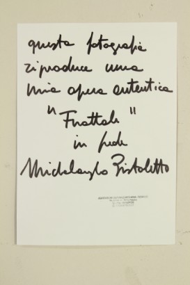 arte contemporanea, Michelangelo Pistoletto 1933, frattale, 1999 2000, #arte #contemporanea