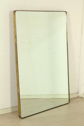 specchio, anni 50, telaio legno, ottone, #modernariato, #complementi 