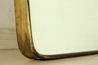 espejo, de 50 años, marco madera, latón, #modernariato, #complementi