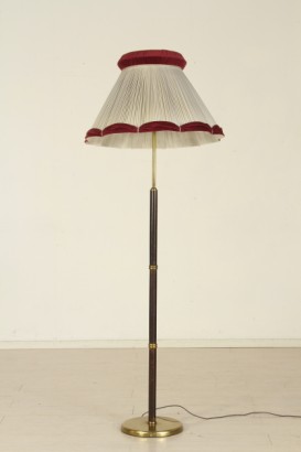 lampe, 50 ans, bois, laiton, abat-jour, tissu, #modernariato, #illuminazione