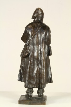 20ème siècle, 1900, flûte, figure d'homme, mendiant, musicien, statues de bronze, #antiquités, #bronzi