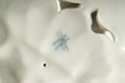 ceramiche di antiquariato, alzata, in porcellana, inizi 900, certificato