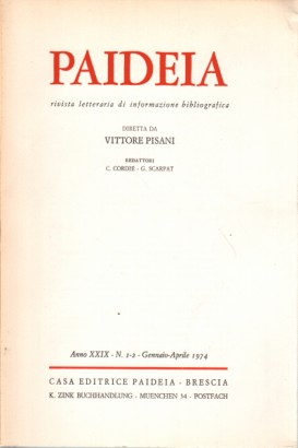 Paideia. Anno XXIX, 1974. Volumi 3