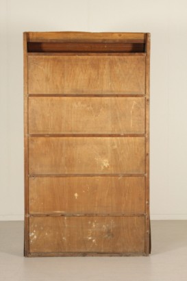 File cabinet with roll-front.