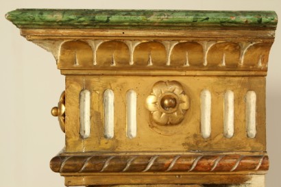 Pair gilt console table