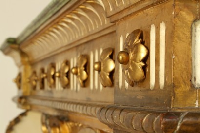 Pair gilt console table