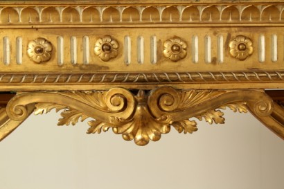 Pair gilt console table