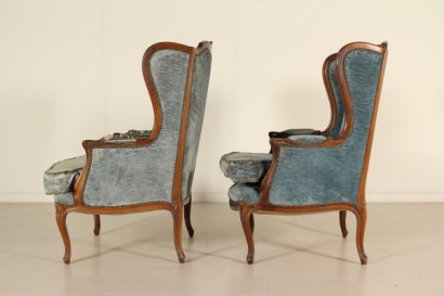 {* $ 0 $ *}, pair of bergere armchairs, bergere armchairs, antique armchairs, antique armchairs, 900 armchairs, antique bergere armchairs, Louis XV style armchairs