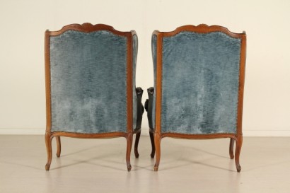 {* $ 0 $ *}, paire de fauteuils bergères, fauteuils bergères, fauteuils antiques, fauteuils antiques, fauteuils 900, fauteuils bergères antiques, fauteuils de style Louis XV