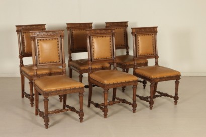 Gruppe sechs Stühle