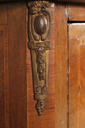 Detail carved Small chest with marble