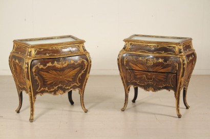 Pair nightstands Baroque style