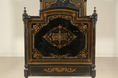 Particular decorated iron single bed headboard