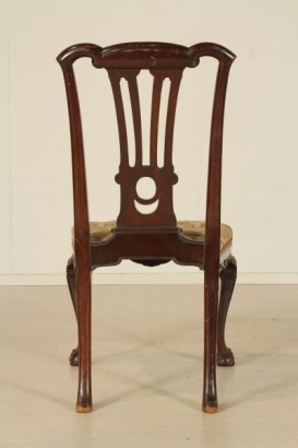 bottega del 900, chippendale, gruppo di otto sedie, sedie mogano massello, sedie inizi 900, sedie in stile regency, sedie italia, sedie lombardia