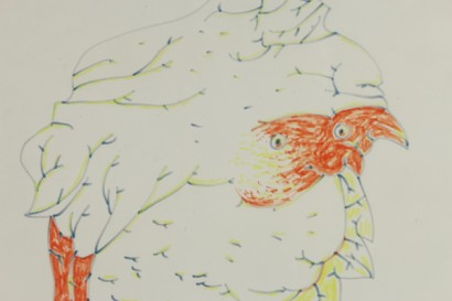 Particolare Gianni Dova (1925 - 1991) , Uccello su un ramo